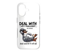 Carcasa para iPhone 17 Lidiar con los desafíos Duck Roll Off Cita Divertida