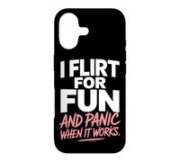 Carcasa para iPhone 17 Ligar I Flirt For Fun and Panic When It Works Solteros Citas