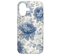 Carcasa para iPhone 17 Light Blue Flower Lover Cute Girly Navy Floral Nature