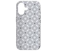 Carcasa para iPhone 17 Light Gray White Black Stars Triangles Hexagons Pattern