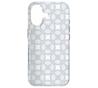 Carcasa para iPhone 17 Light Grey Silver Circle Rounded Bubble Nordic Pattern