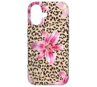 Carcasa para iPhone 17 Lily Tiger Flower On Cheetah Leopard Animal Print Verano