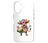 Carcasa para iPhone 17 Linda Bebida Hawaiana de Coco de Ternero Tropical Vaca