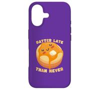 Carcasa para iPhone 17 Linda Masa de panqueques Late Than Never Humor Divertido