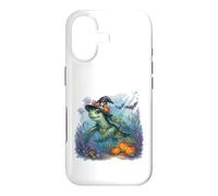 Carcasa para iPhone 17 Linda Tortuga Marina Bruja Halloween bajo el Agua