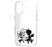 Carcasa para iPhone 17 Lindo Ángel y Diablo Enamorado Anime Fantasía Duo