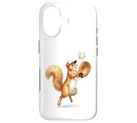Carcasa para iPhone 17 Lindo Atrapador de Jugador de béisbol de Ardilla, Arte de Acuarela