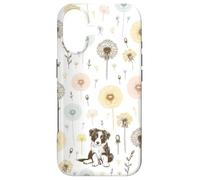 Carcasa para iPhone 17 Lindo Cachorro Border Collie Dandelion Dream Floral Garden