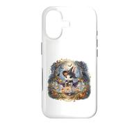 Carcasa para iPhone 17 Lindo Conejo Bruja Halloween Espeluznante Bosque Fantasmas