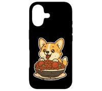 Carcasa para iPhone 17 Lindo Corgi Spaghetti Pasta Lover