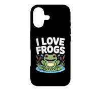 Carcasa para iPhone 17 Lindo Dibujo de Ranas con Dibujos Animados de I Love Frogs