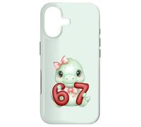 Carcasa para iPhone 17 Lindo Dinosaurio Coqueta 67 Meme Six Seven Dino Girl Mujeres