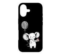 Carcasa para iPhone 17 Lindo Elefante Pastel Globo Celebración Sketch