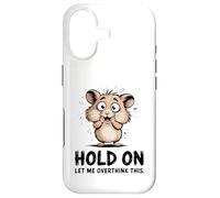 Carcasa para iPhone 17 Lindo hámster nervioso Divertido Pensamiento excesivo