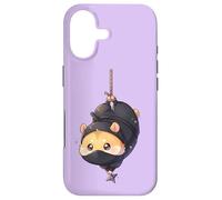 Carcasa para iPhone 17 Lindo hámster Ninja Kawaii Chibi Anime Shinobi Pet Art