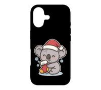 Carcasa para iPhone 17 Lindo Invierno Koala con Sombrero de Papá Noel