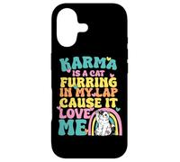 Carcasa para iPhone 17 Lindo Karma Es Un Gato Furring En Mi Regazo Porque Me Ama
