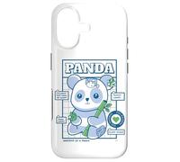 Carcasa para iPhone 17 Lindo Kawaii Panda Anatomía Diagrama Diagrama Cartoon Bamboo Art