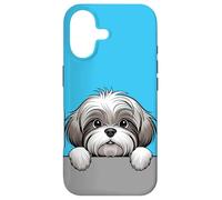 Carcasa para iPhone 17 Lindo Lhasa Apso Peeking Puppy Funny Lhasa Apso Dog Lover