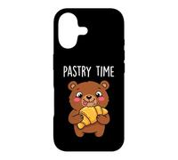 Carcasa para iPhone 17 Lindo Oso Croissant Pastelería Dibujos Animados Panadería Arte Animal Francés