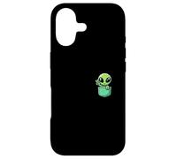 Carcasa para iPhone 17 Lindo Pequeño Alien En Bolsillo Universo UFO Bebé Monstruo