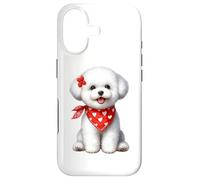 Carcasa para iPhone 17 Lindo Perro con Bandana roja - Nice Bichon Frise Lover