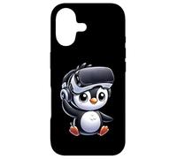Carcasa para iPhone 17 Lindo pingüino VR Gamer Comic Style