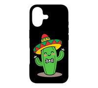 Carcasa para iPhone 17 Lindo Sombrero de Cactus Pajarita Divertida Fiesta Cinco de Mayo