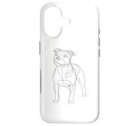 Carcasa para iPhone 17 Line Art Staffordshire Bull Terrier Staffy Terriers