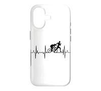 Carcasa para iPhone 17 Línea I Love Duathlon Cyclist Pulse