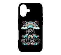 Carcasa para iPhone 17 Lisa Vibes Only Cute Retro Girls Lisa Name