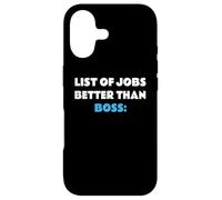 Carcasa para iPhone 17 List of Jobs Better Than Boss Jefe Patrón