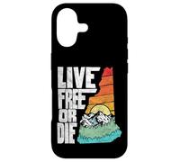 Carcasa para iPhone 17 Live Free or Die Retro New Hampshire Nature Graphic