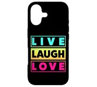 Carcasa para iPhone 17 Live Laugh Love Cool Inspiration Motivational Graphic Quotes
