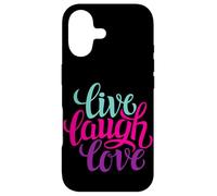 Carcasa para iPhone 17 Live Laugh Love tee Shirts, Inspiration Cool Quotes Graphic