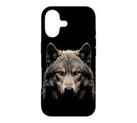 Carcasa para iPhone 17 Lobo Dire Cara Luz De Luna Bosque Fauna Silvestre Naturaleza