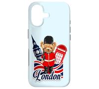 Carcasa para iPhone 17 London Teddy Bear Queen Guard Illustration Graphic Anime