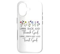 Carcasa para iPhone 17 Look Back and Thank God Look Forward & Trust God Bible Verse