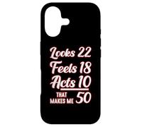 Carcasa para iPhone 17 Looks 22, Feels 18, Acts 10, That Makes 50