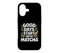 Carcasa para iPhone 17 Los Buenos días comienzan con Arte de Texto Matcha