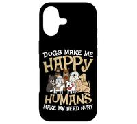 Carcasa para iPhone 17 Los Perros me Hacen Feliz Los Humanos Hacen Que mi Cabeza duela Amante de los Animales