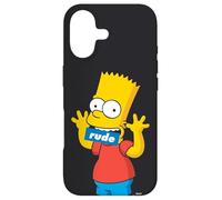 Carcasa para iPhone 17 Los Simpsons Bart Simpson Boca grosera Negro