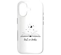 Carcasa para iPhone 17 Lost in Books Luna Estrellas Lectura Diseño Estético