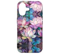 Carcasa para iPhone 17 Lotus Flowers Boho Stained Glass Floral Art Stain Glass