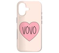 Carcasa para iPhone 17 Love Heart Vovo Portuguesa Grandma Grandmother Simple Vovo