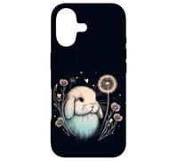 Carcasa para iPhone 17 Love Holland Lop Conejito de Acuarela Floral Diente de león