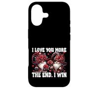 Carcasa para iPhone 17 Love You More The End I Win Floral Rose Flower GNOME Couple
