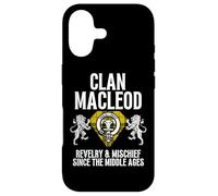 Carcasa para iPhone 17 MacLeod Clan Escocés Nombre Escudo De Armas Tartán Fiesta Familiar