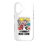 Carcasa para iPhone 17 Mad Vaca Vaca Lleva una Motosierra. Caos Funny Chainsaw Crazy