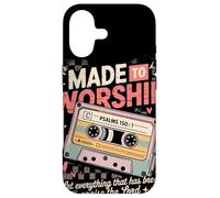 Carcasa para iPhone 17 Made To Worship Psalm 150:1 Casete Retro Alabanza Fe
